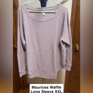 Maurices Lavender Waffle Knit Pullover